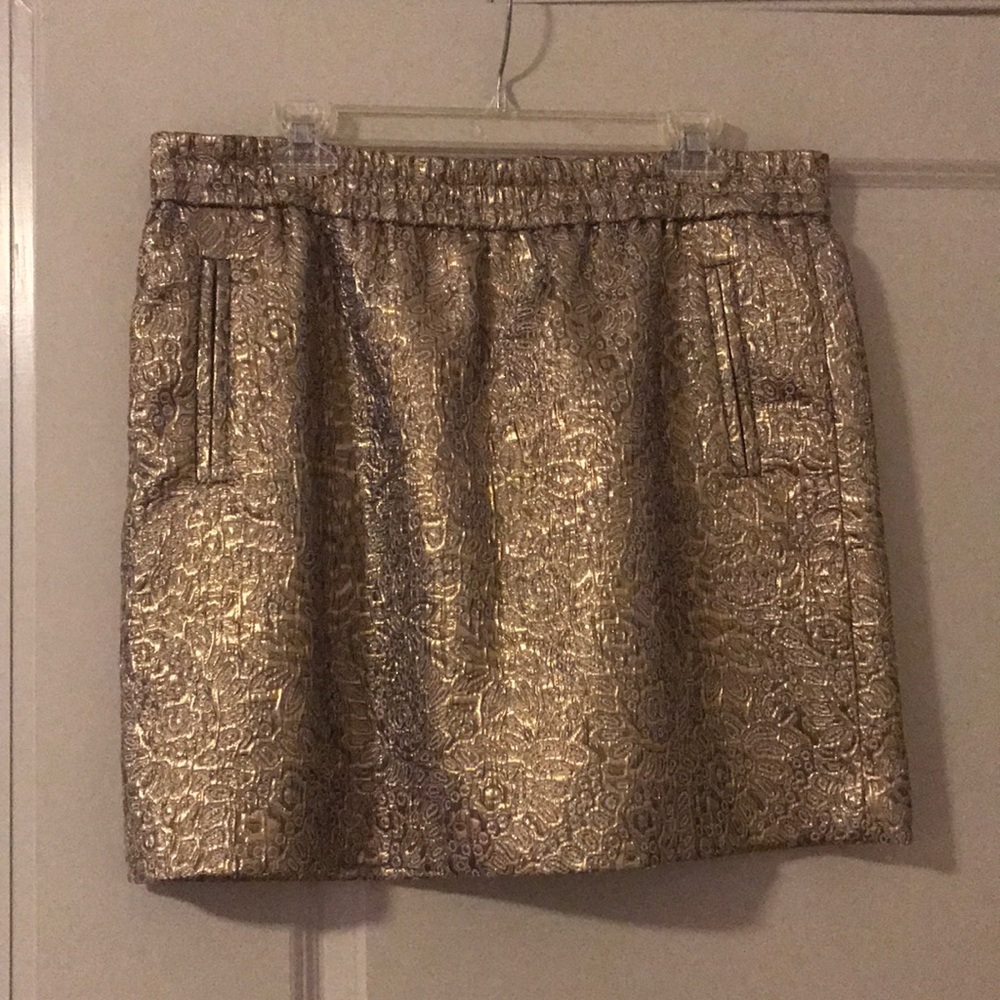 LOFT gold skirt